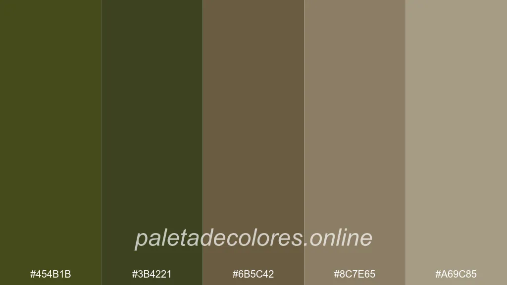 Tonos naturales ideales para diseños al aire libre y temáticos de aventuras.