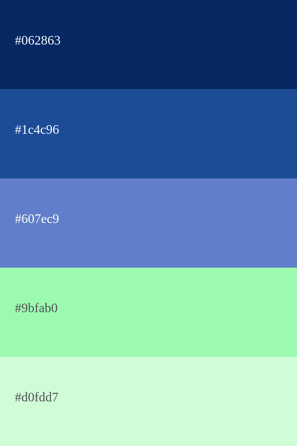 índigo e verde menta