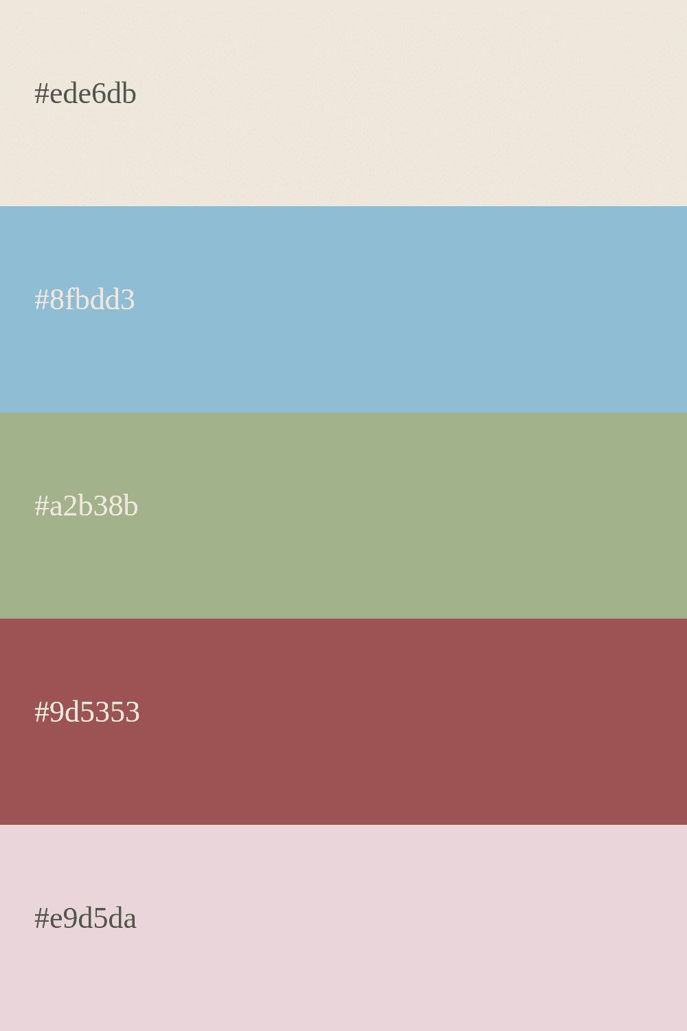 Vintage Farbpalette