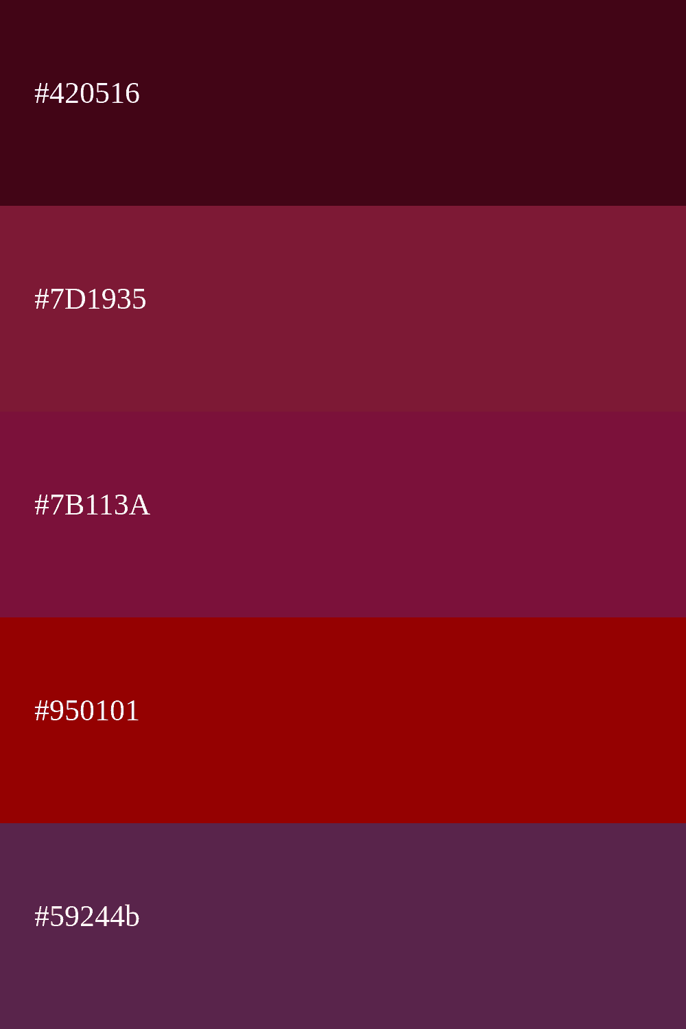 Tons de rouge foncé et de magenta