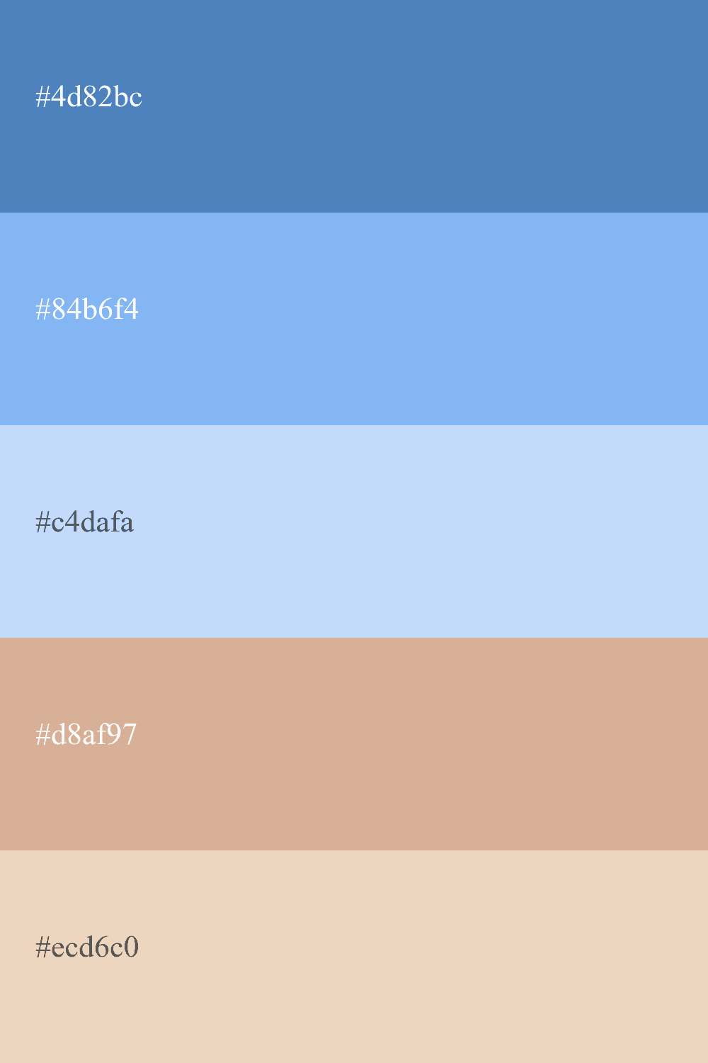 color azul pastel y marron suave
