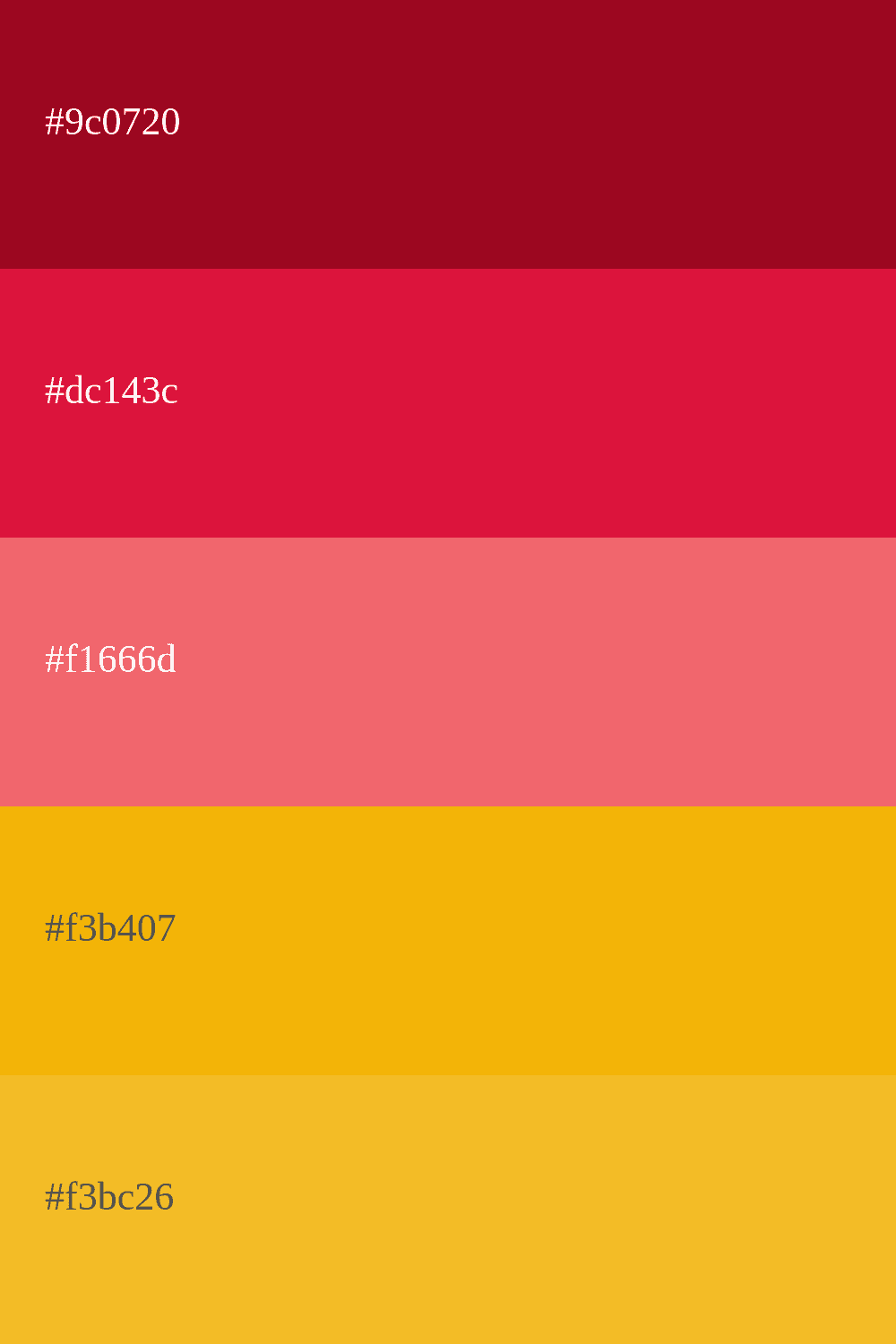 color carmesi y naranja