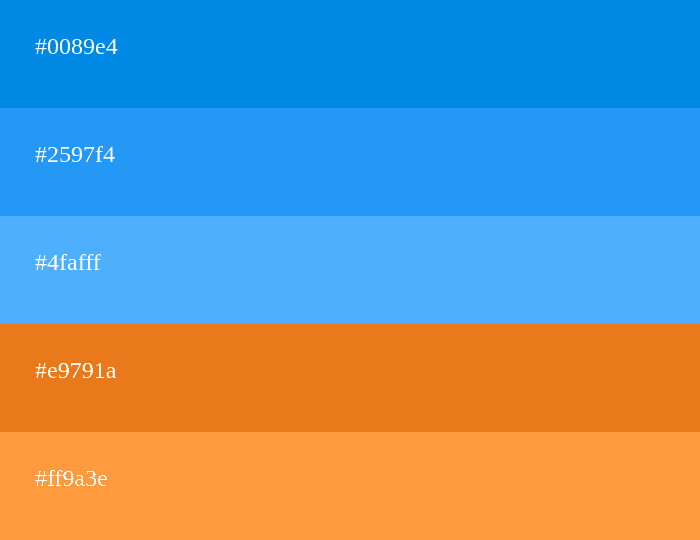 Komplementärfarben von Blau