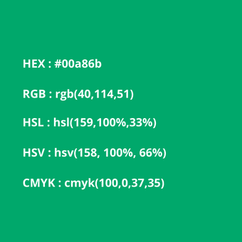 códigos del color jade