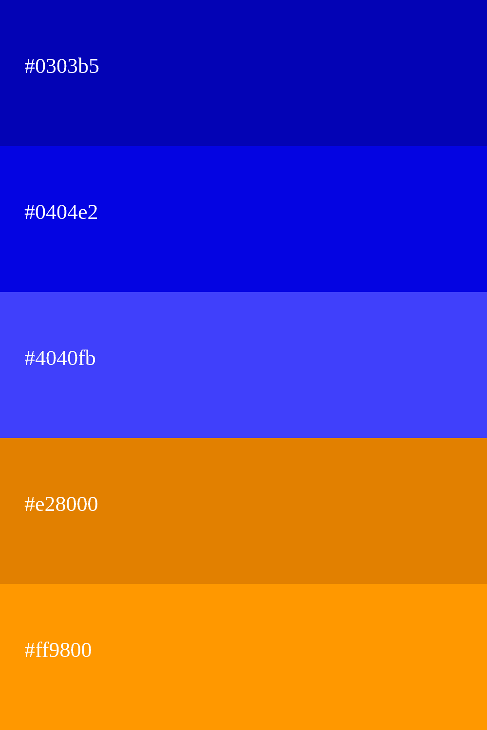 Königsblau und Orange