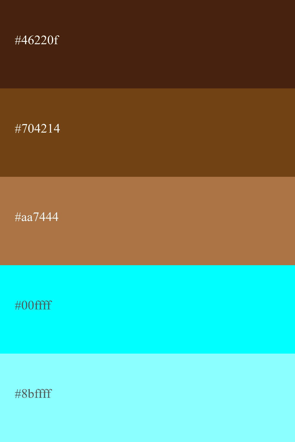 Sepia und Cyan Farbe