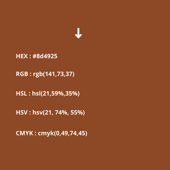 códigos del color marrón