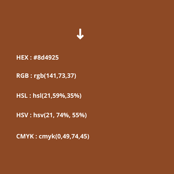 códigos del color marrón