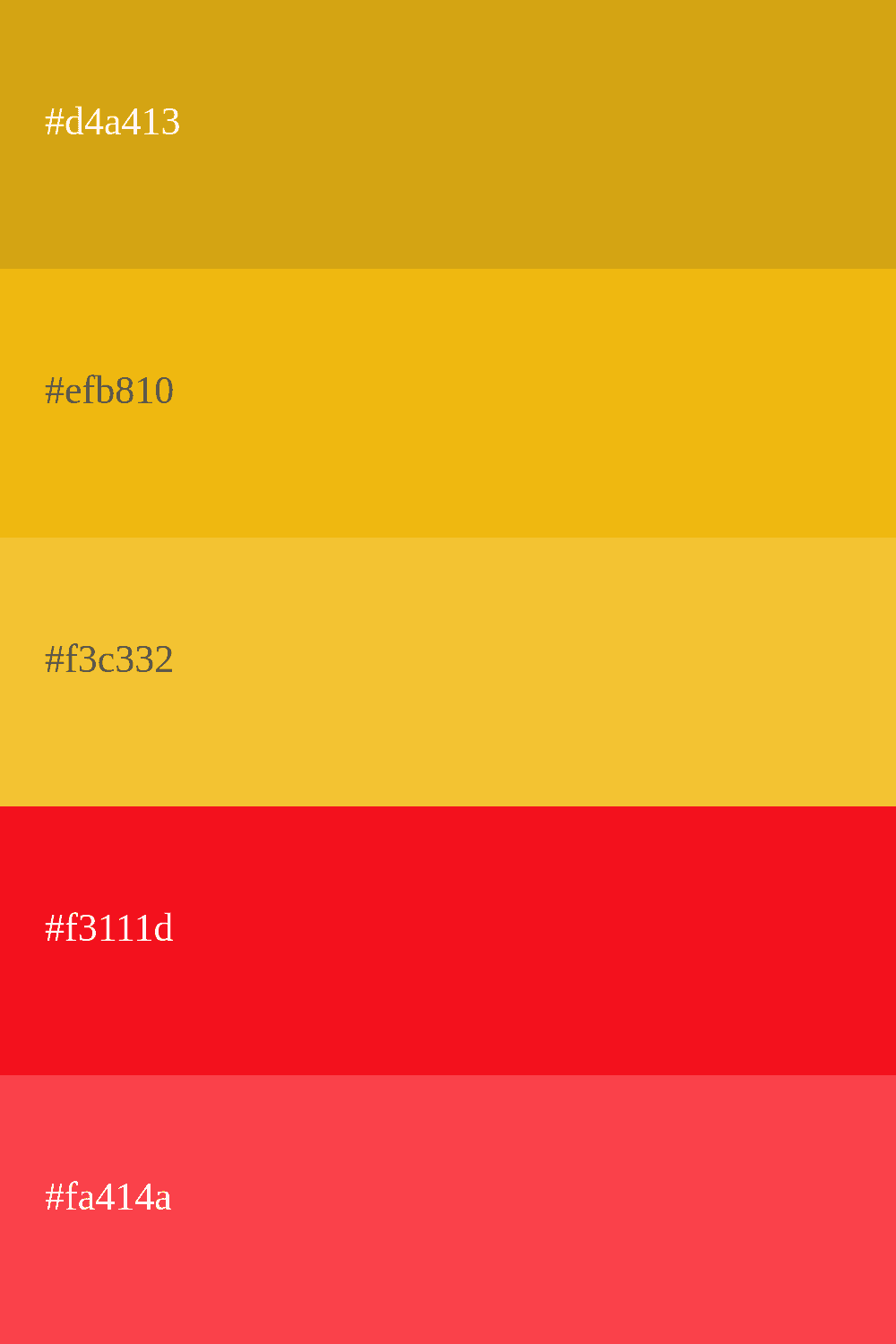 Gold- und rote Farbpalette