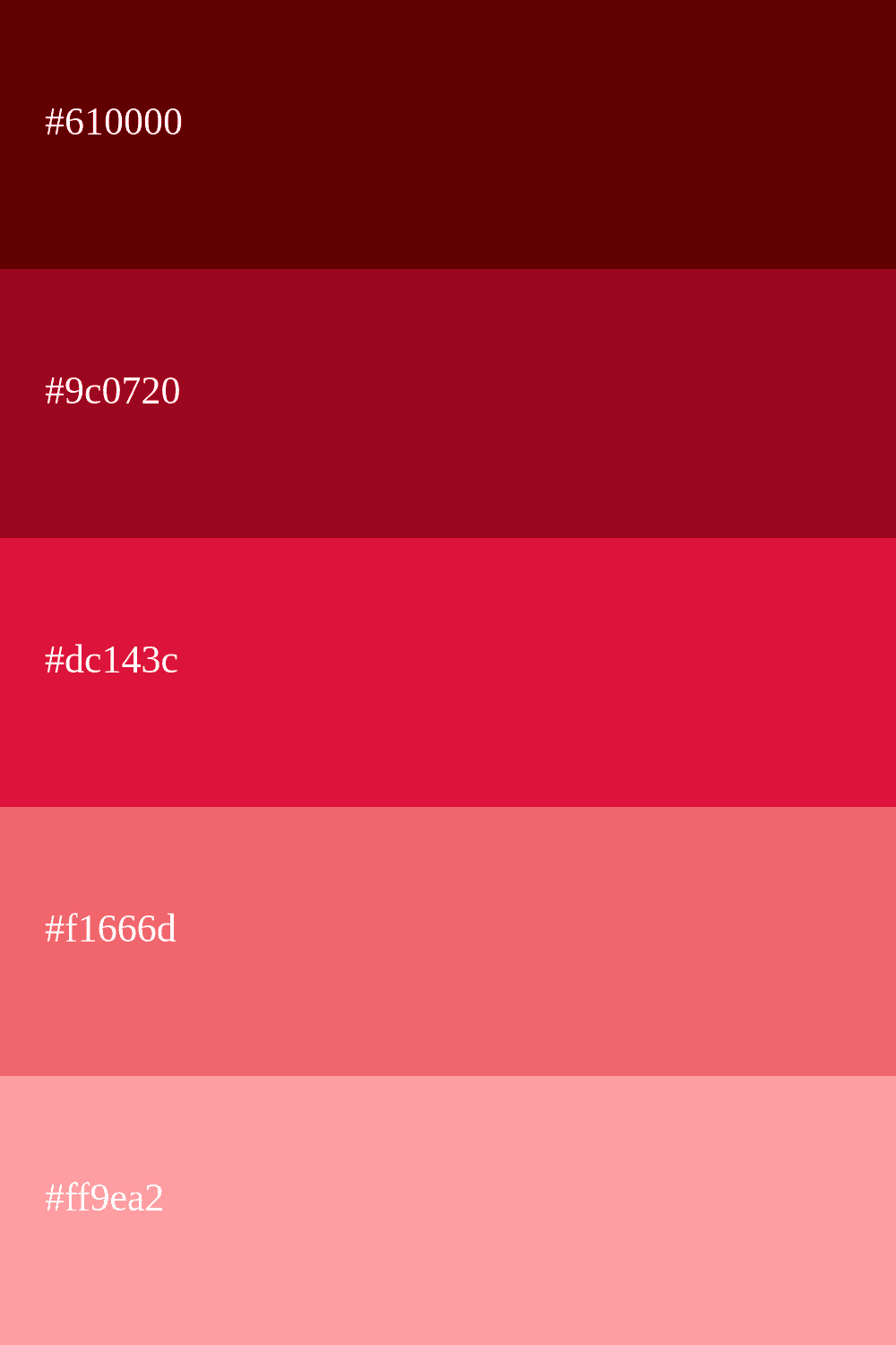 Karmesinrote Farbpalette