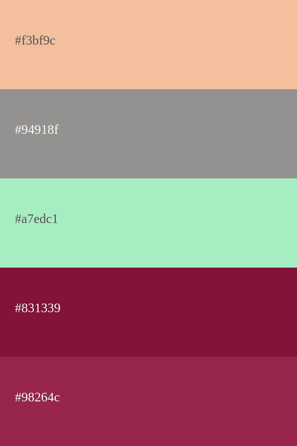 colores vintage con vinotinto