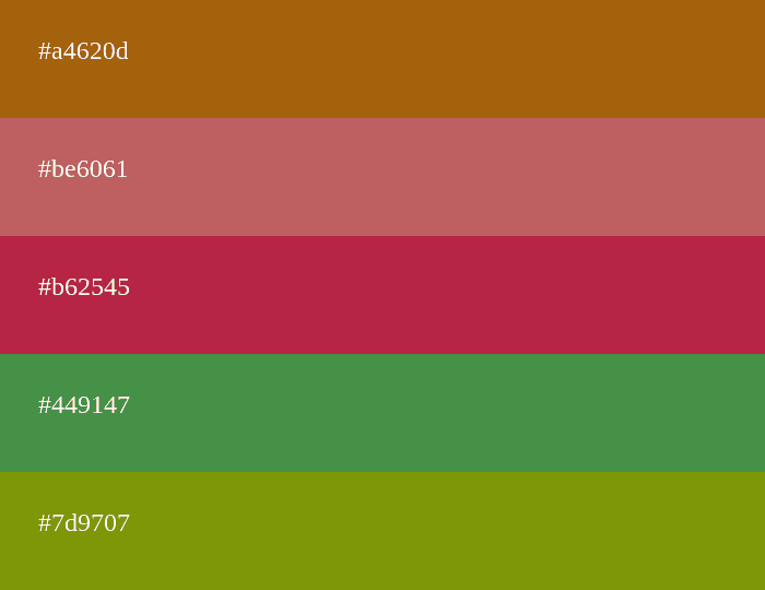 Dunkle warme Farben