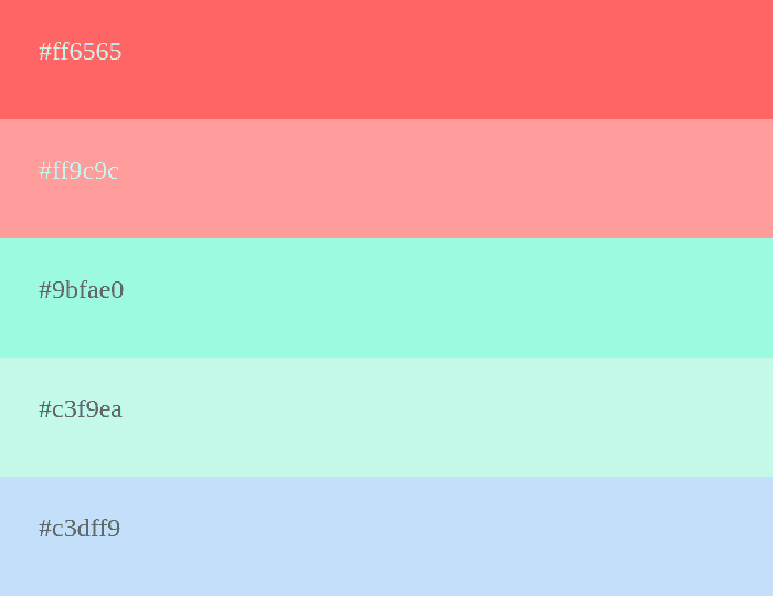 Rote und Cyan Pastellpalette