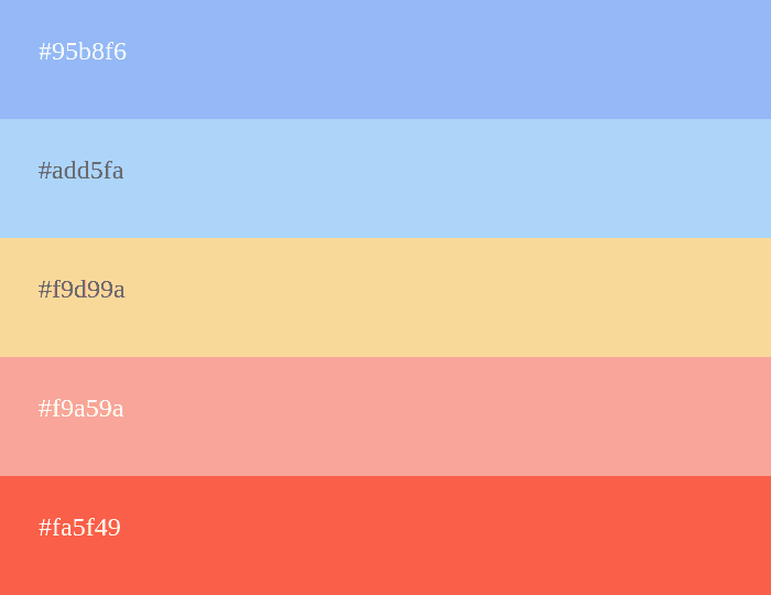Palette mit Pastellfarben