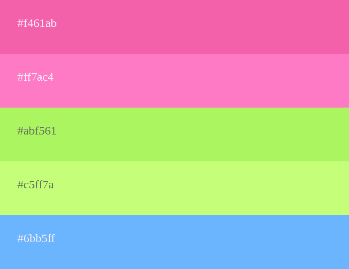Triadisches Schema der Farbe Rosa