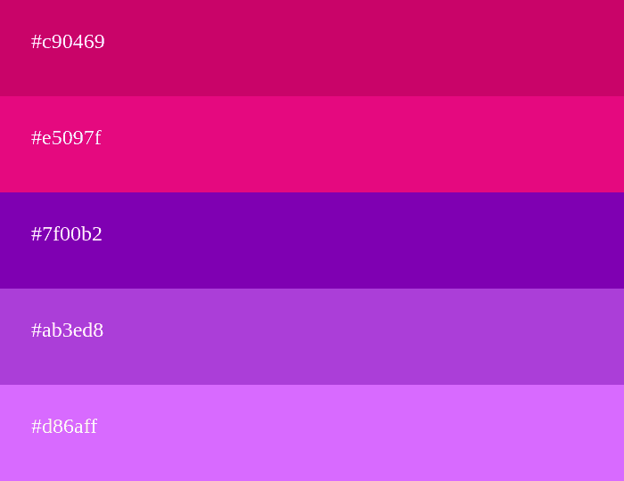 Kalte Magenta- und Violetttöne