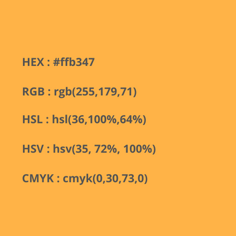 códigos del color naranja pastel