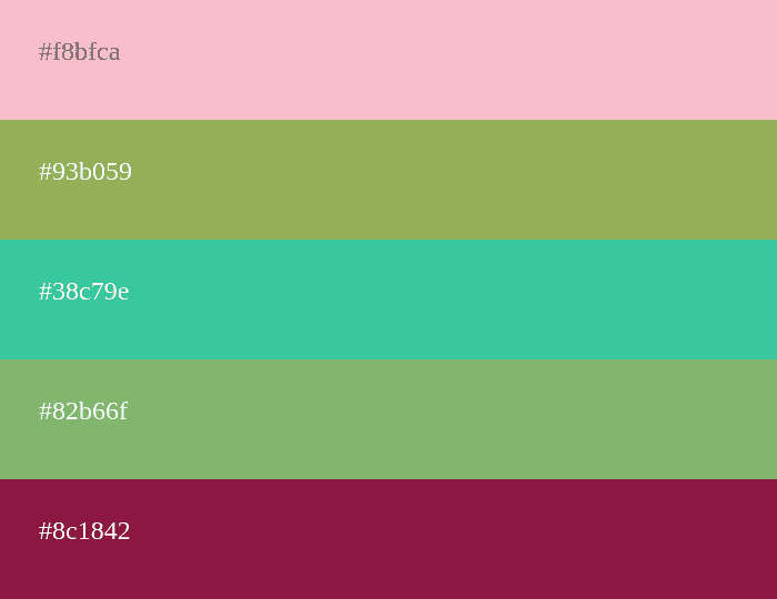 Kalte dunkelrosa, grüne und magentafarbene Farben