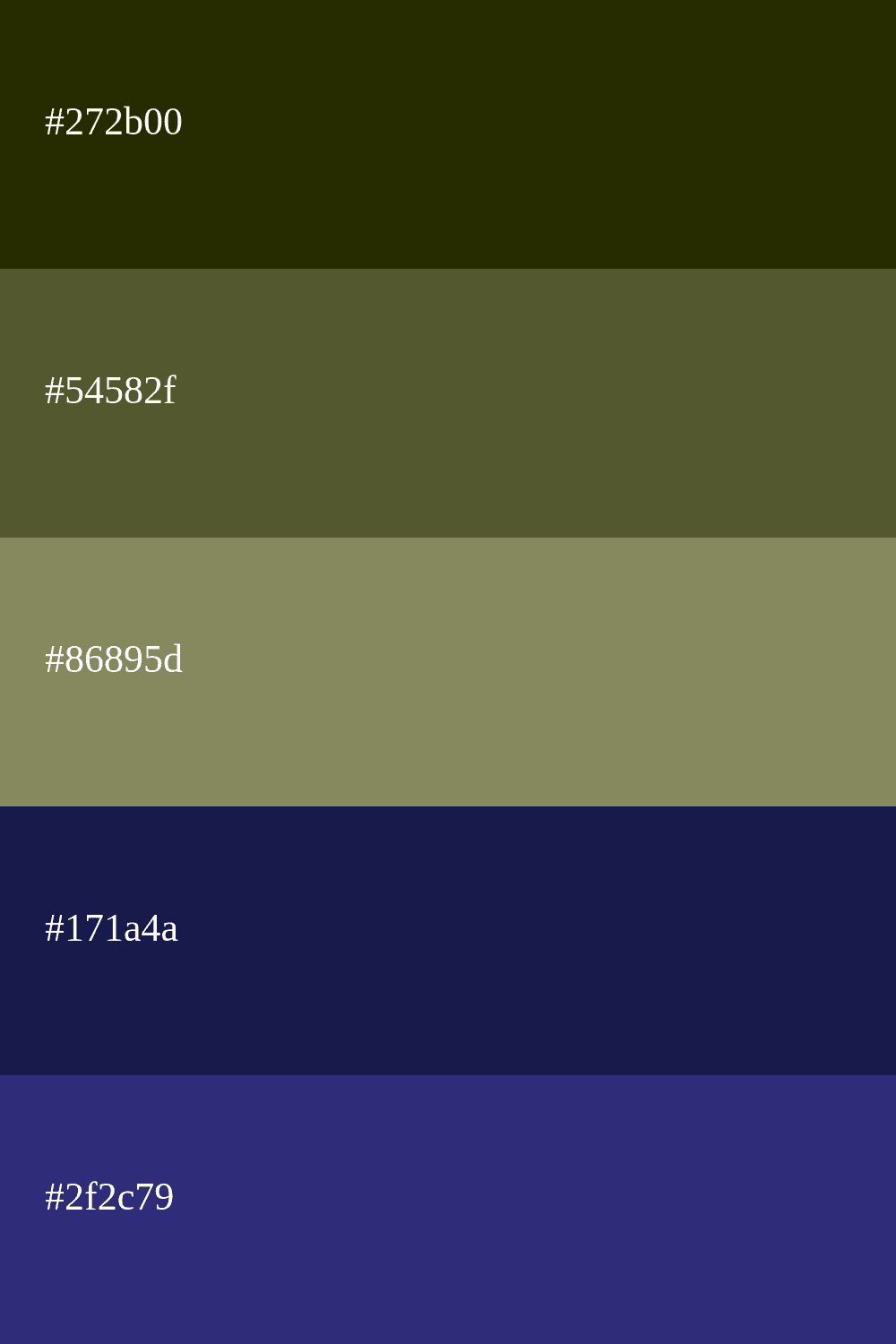 color verde olivo y azul marino