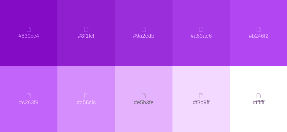 Flieder Farbpalette