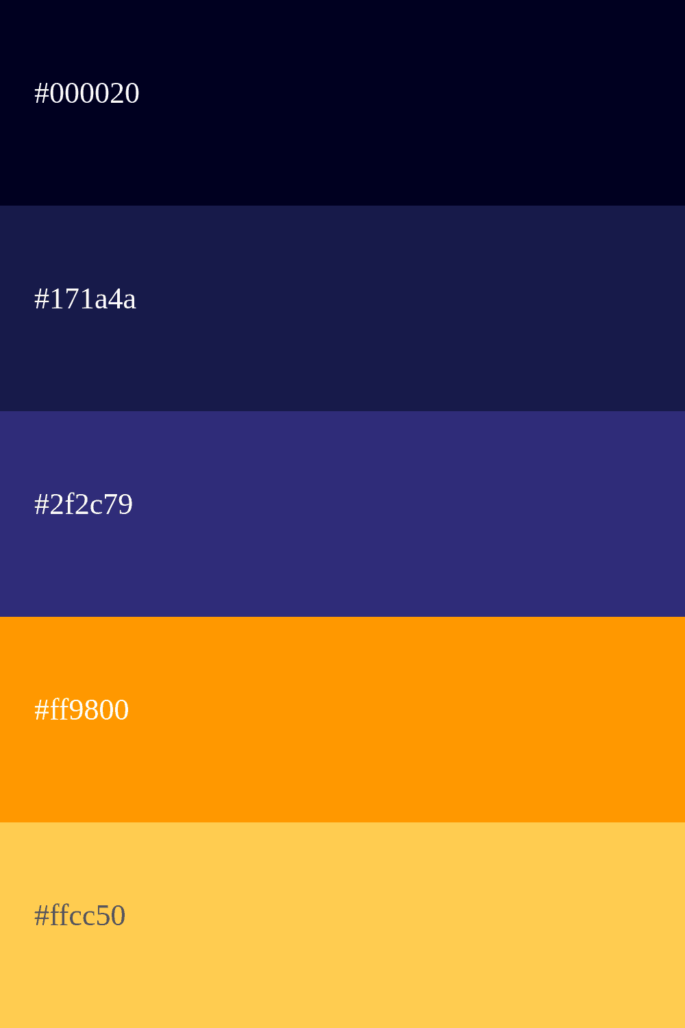 Marineblau und Orange