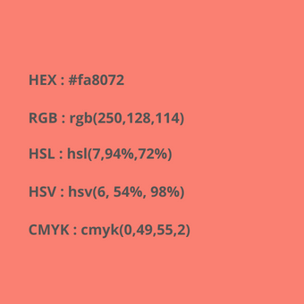 códigos del color salmón