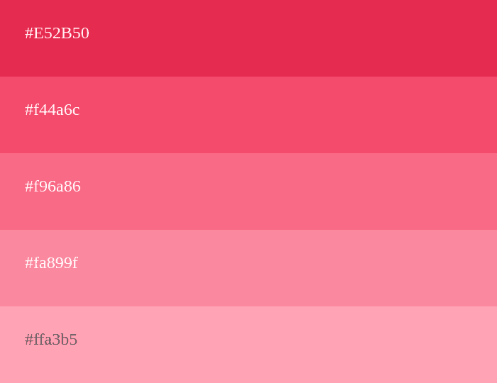 Amaranthrote Farbpalette