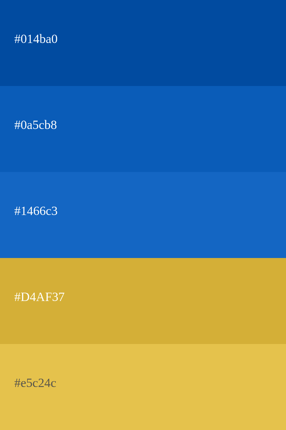 azul eléctrico y dorado