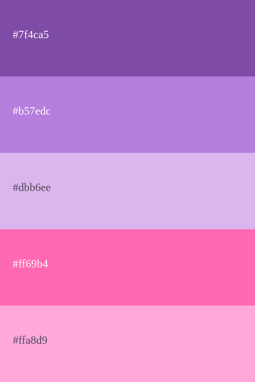 Lavendel und Rosa Farbpalette