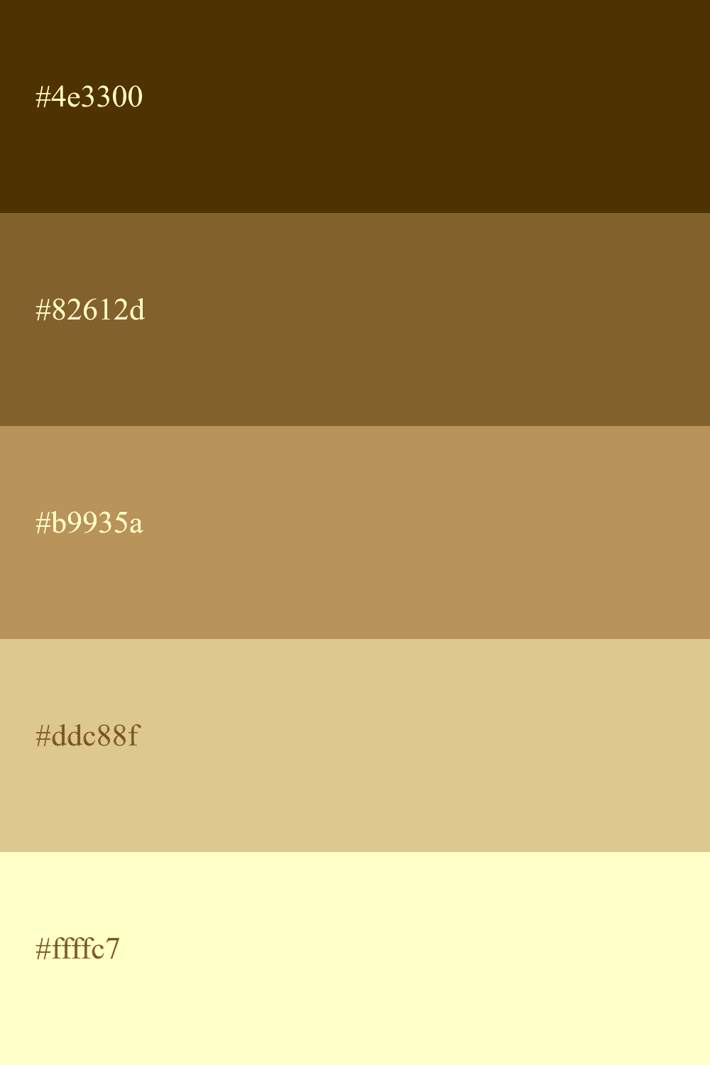 monochrome Ocker Farbpalette