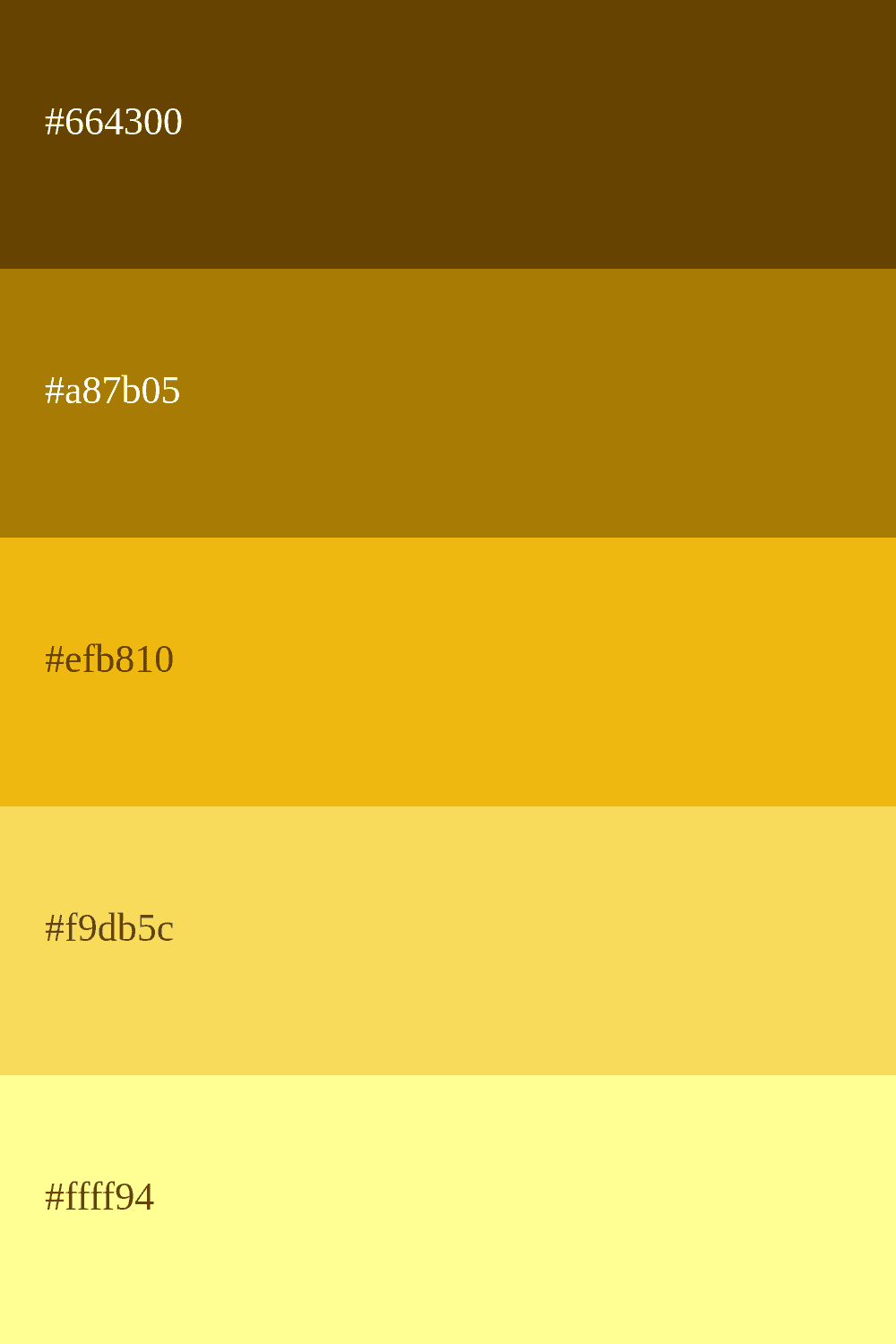 Goldene Farbpalette