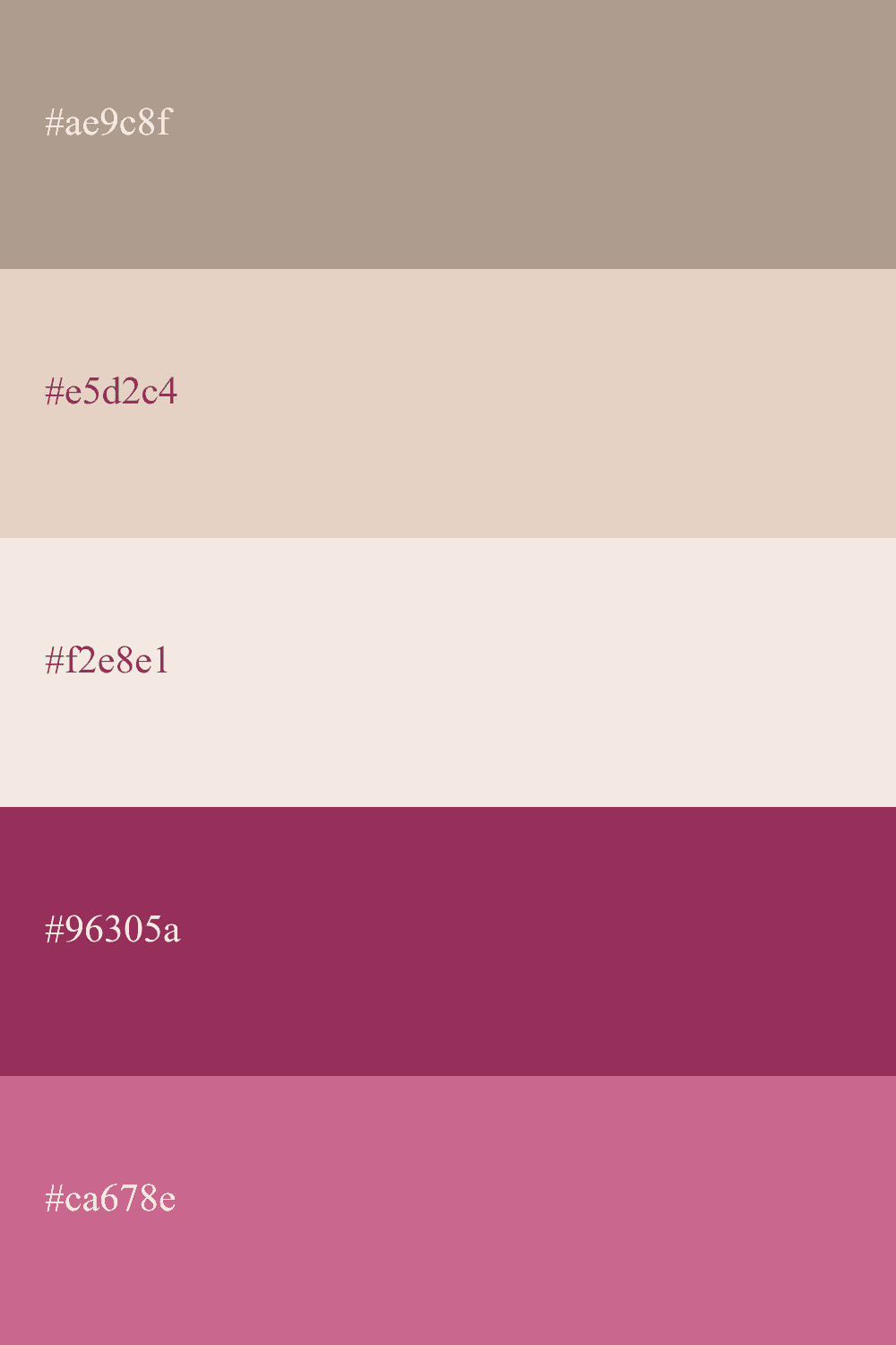 Nude und Bordeaux Farbe