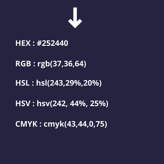 códigos del color azul marino