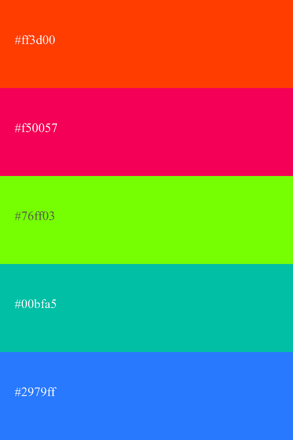 Vico Farbpalette: Elektrische Euphorie