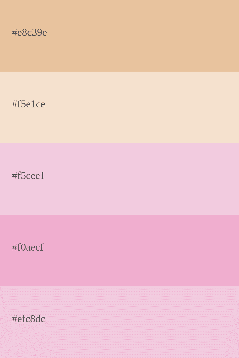 Creme und Blassrosa Retro-Farben