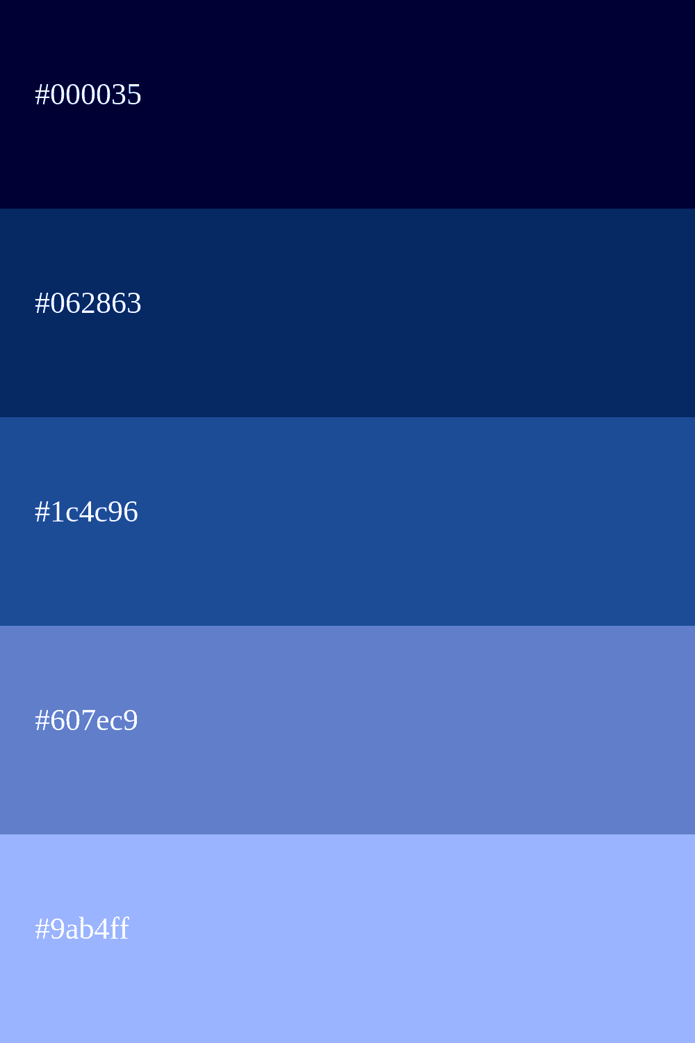 palette de couleur indigo