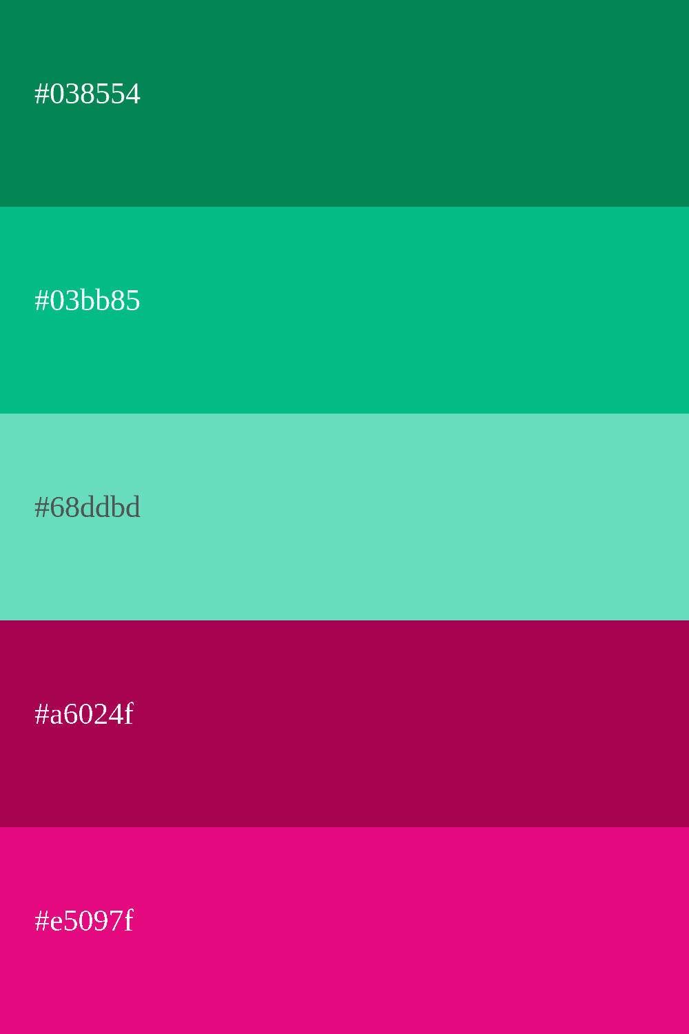 couleur vert d'eau et fuchsia