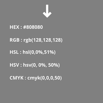 códigos del color gris