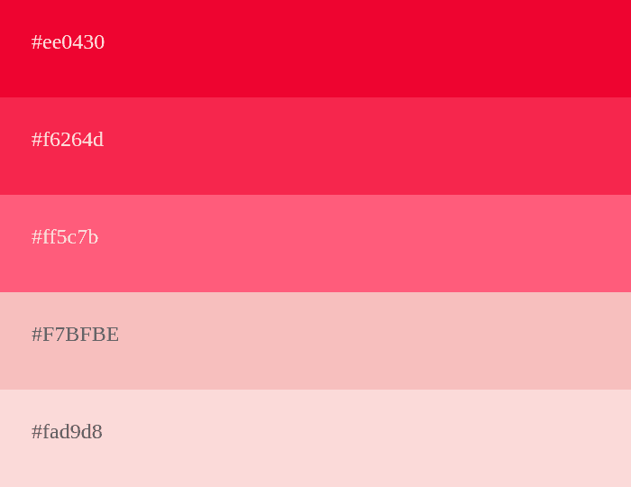 Rote und rosa Farbkombination