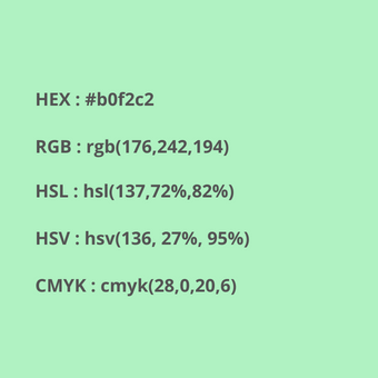 códigos del color verde pastel