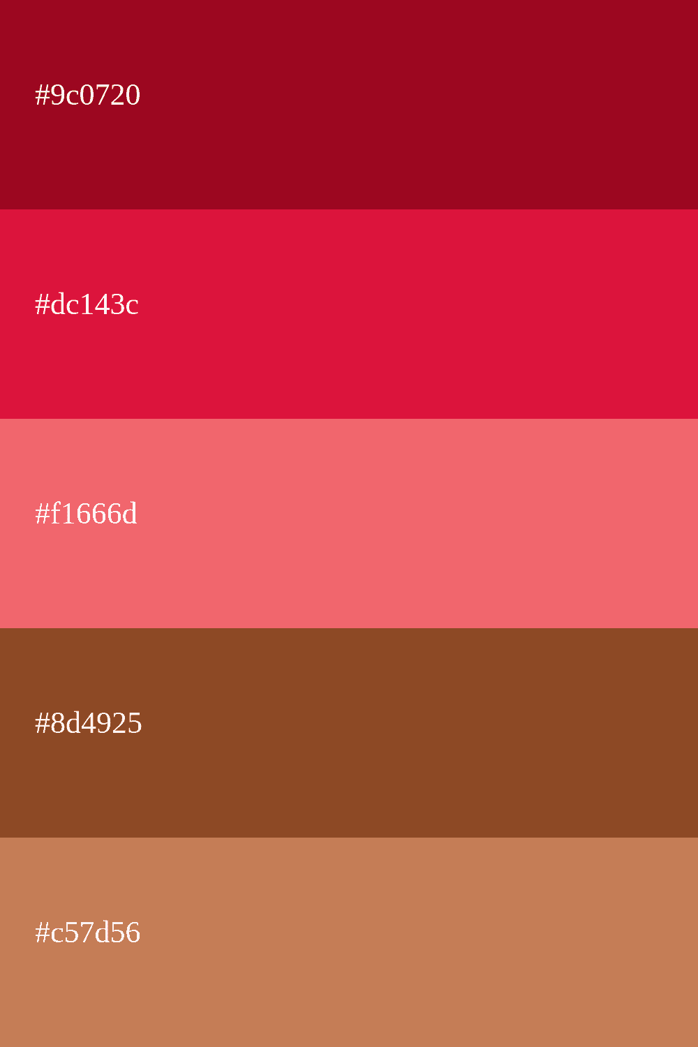 color carmesi y marron