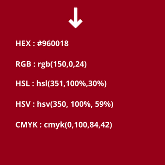 códigos del color carmín