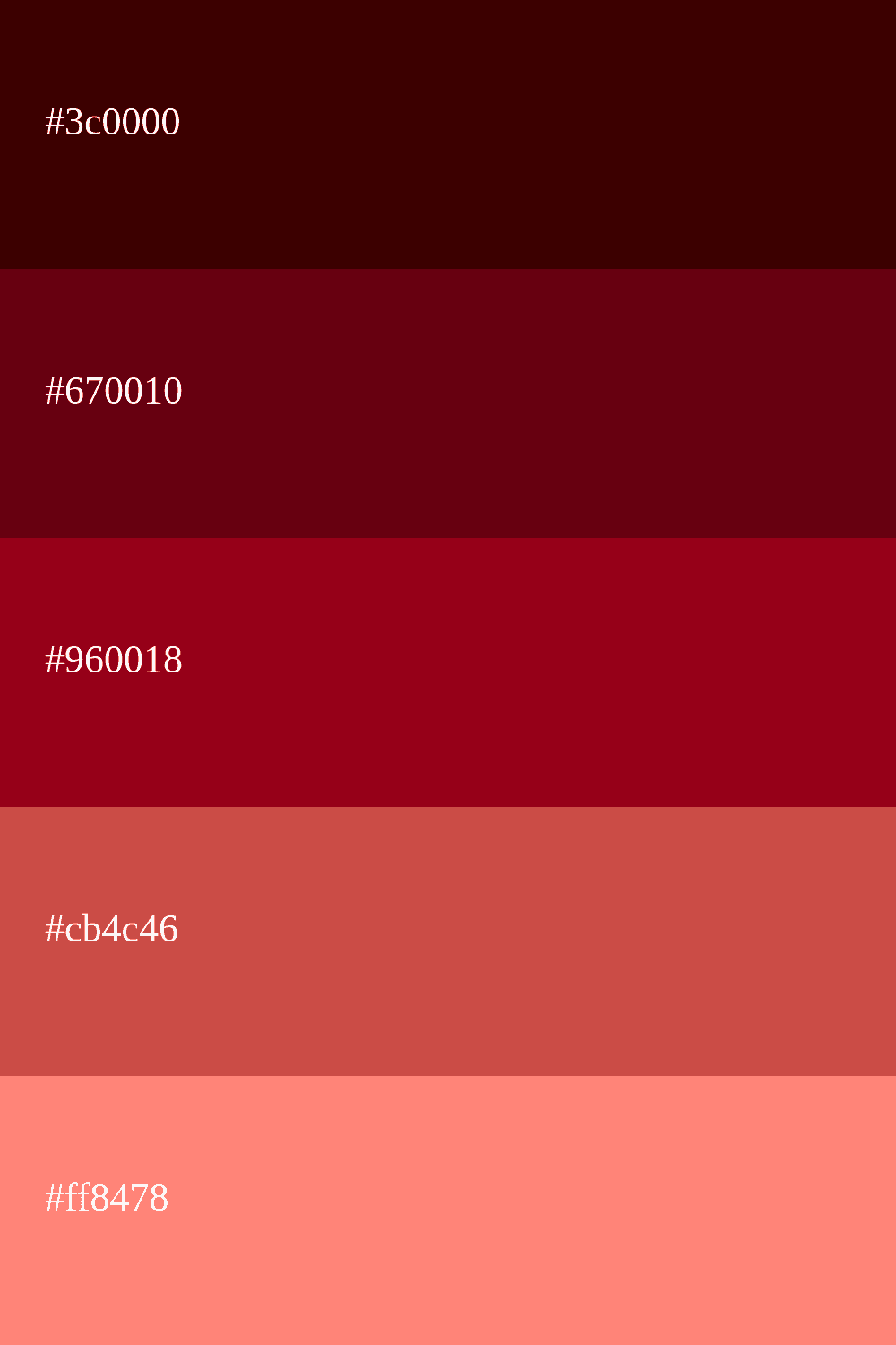 Karminrote Farbpalette