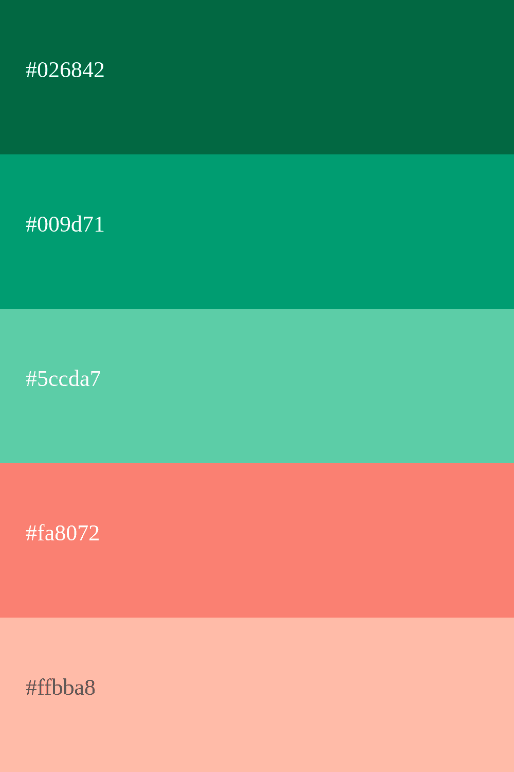 color esmeralda y salmon