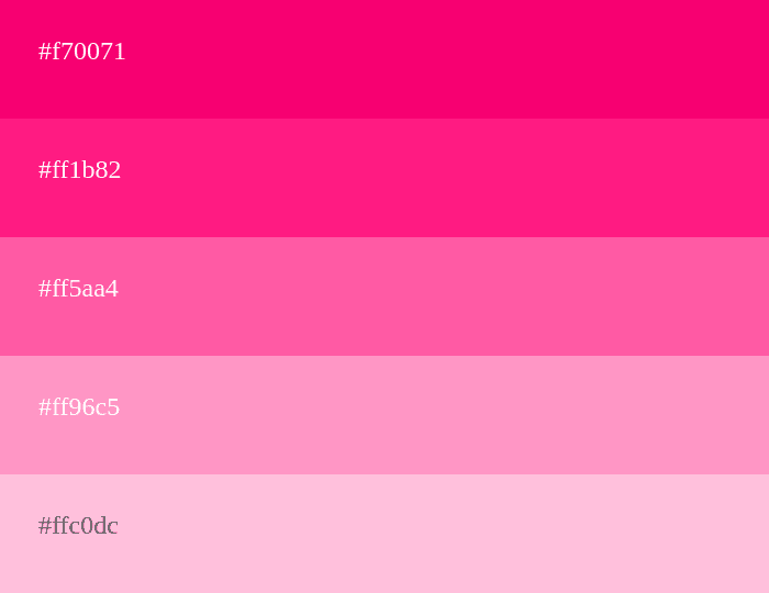 Fuchsia Farbpalette