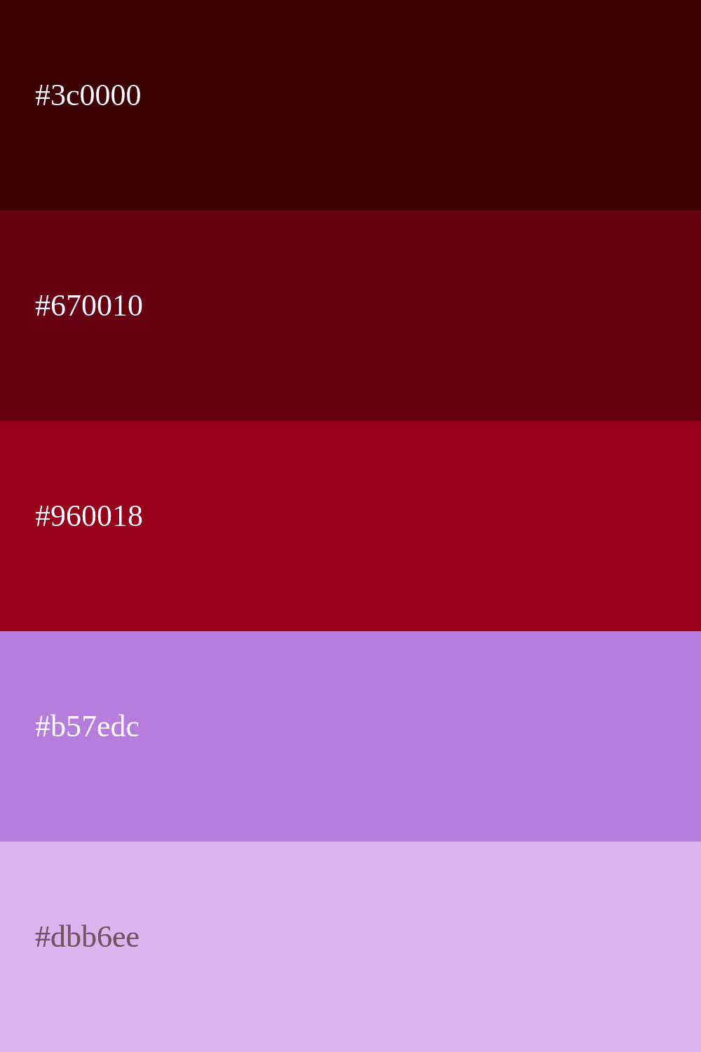 color carmin y lavanda