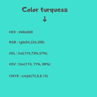 códigos del color turquesa