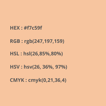 códigos del color melocoton