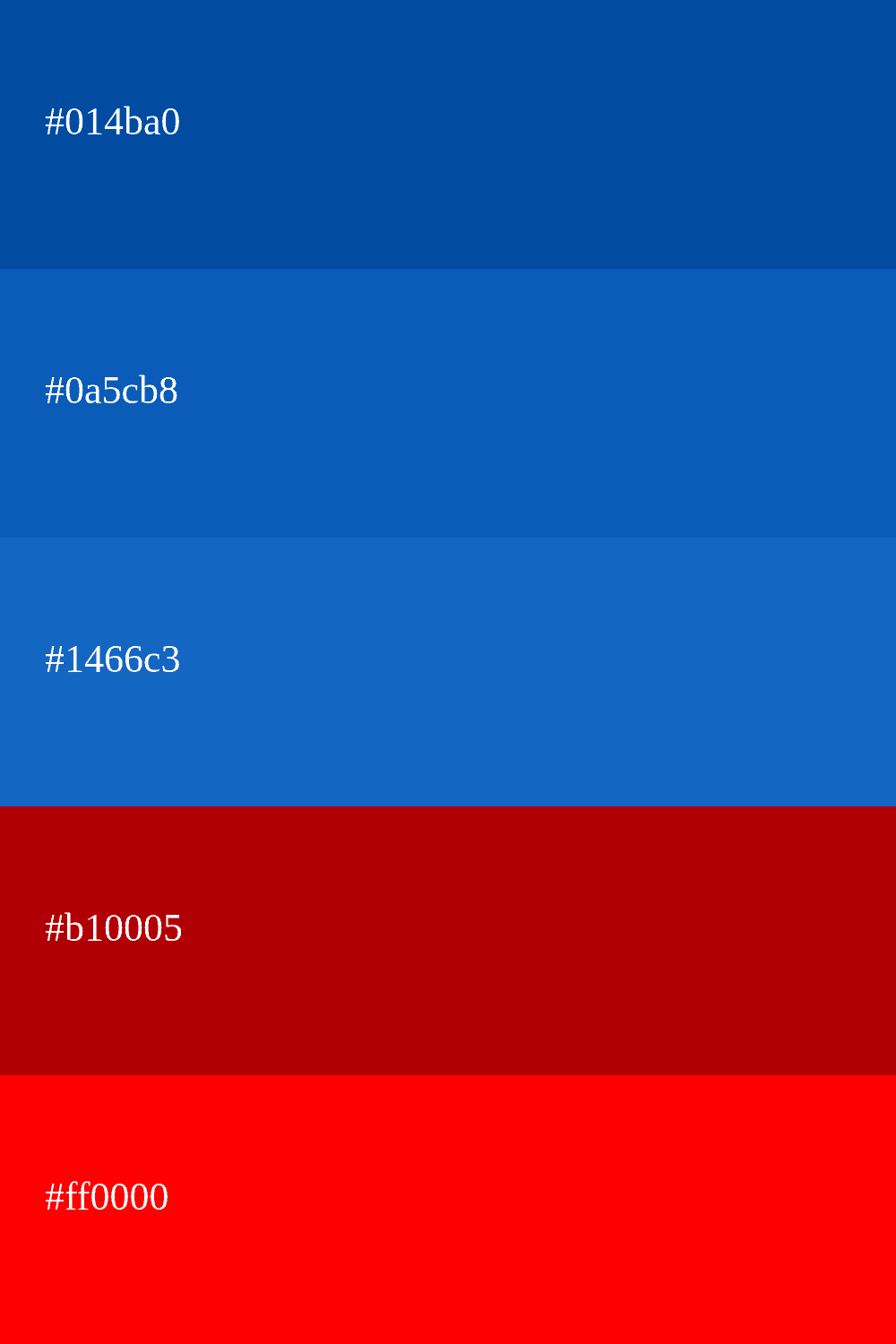 Elektrisch Blau und Rot