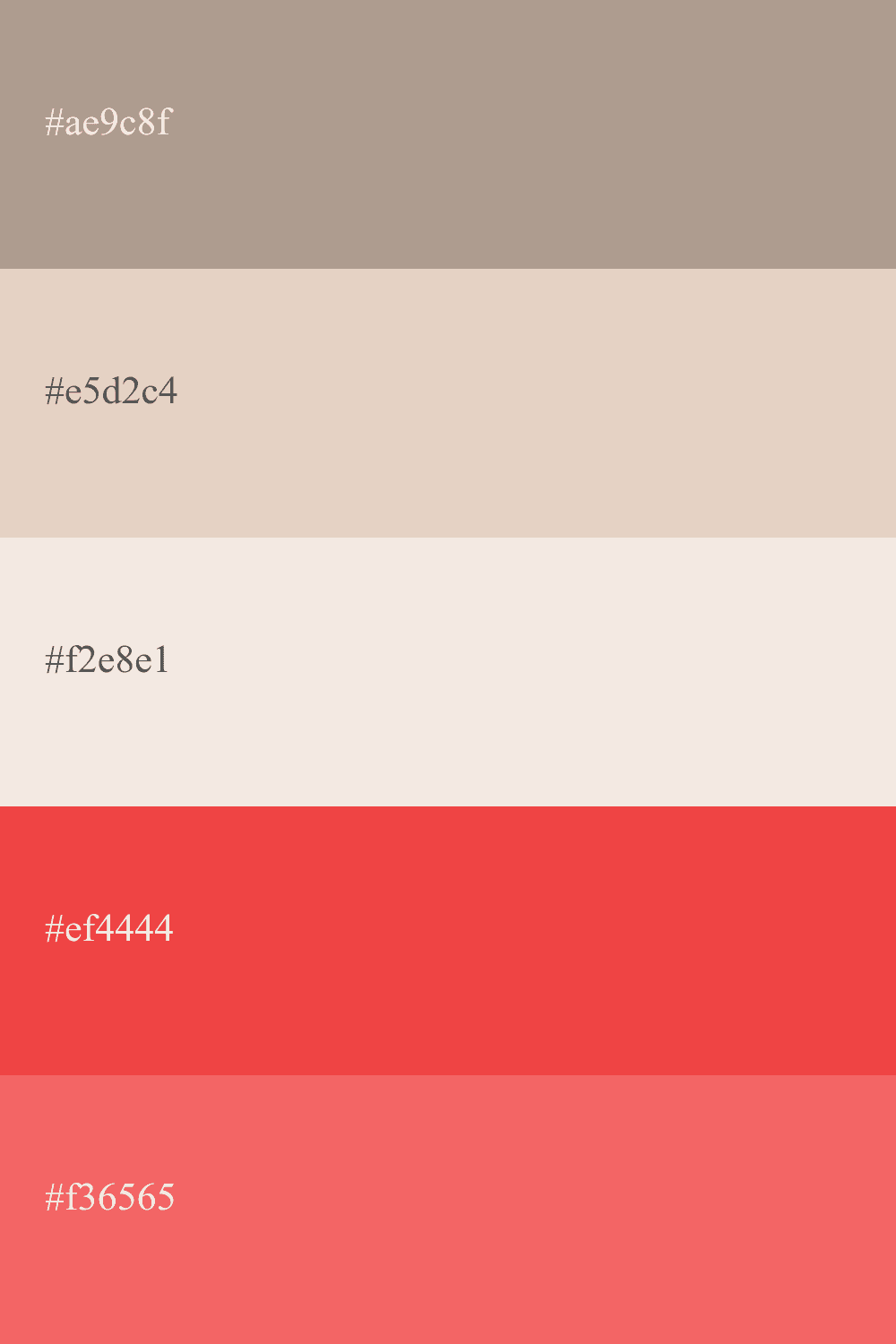Nude und rote Farbe